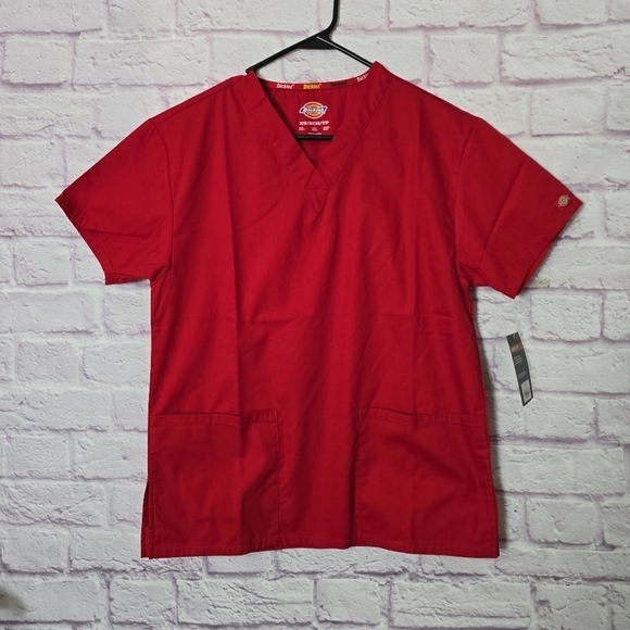 Dickies Everyday Scrub Signature  ⁷V-Neck 2 Pocket Scrub Top NWT X- Small - Picture 7 of 9